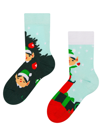 Calcetines infantiles alegres Elfos y regalos