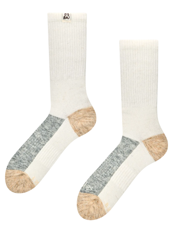 Calcetines de alpaca Beige y gris