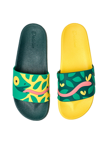 Chanclas alegres Camaleón a la caza