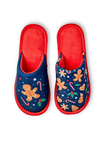 Pantuflas alegres Galletas de jengibre y dulces
