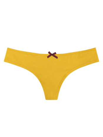 Bragas brasileñas para mujer amarillo mostaza