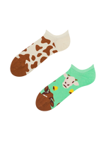 Calcetines sneakers alegres Vaca y campana