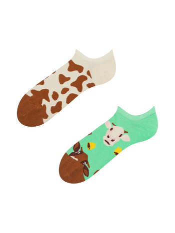 Calcetines sneakers alegres Vaca y campana