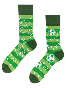 Calcetines alegres de bambú Campo de futbol