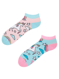 Calcetines tobilleros alegres Unicornio arcoíris