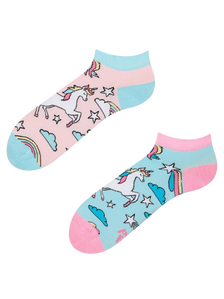 Calcetines tobilleros alegres Unicornio arcoíris