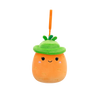 Squishmallows Clip-On Caroleena la Zanahoria Naranja con Sombrero de Pescador, 9 cm