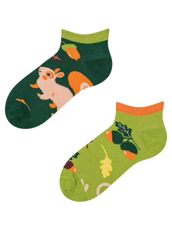 Calcetines tobilleros alegres para niños Ardilla