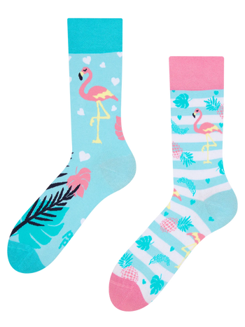 Calcetines alegres Amor por los flamencos