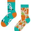 Calcetines infantiles alegres Zanahoria y conejo