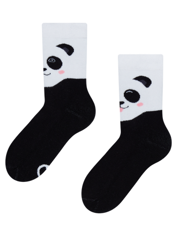 Calcetines infantiles alegres de inverno Panda feliz