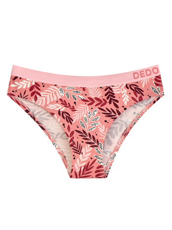 Bragas de modal para mujer Hojas rosas