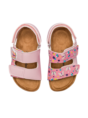 Sandalias infantiles con suela de corcho Mariposas dulces