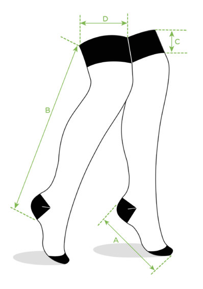 Calcetines por encima de la rodilla