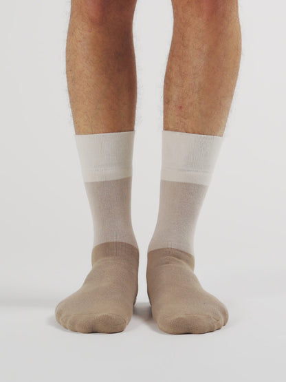 Calcetines de invierno Beige tricolor