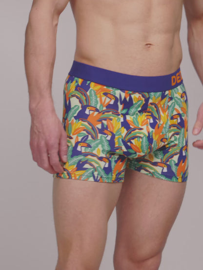 Bóxeres alegres para hombre Tucán y hojas