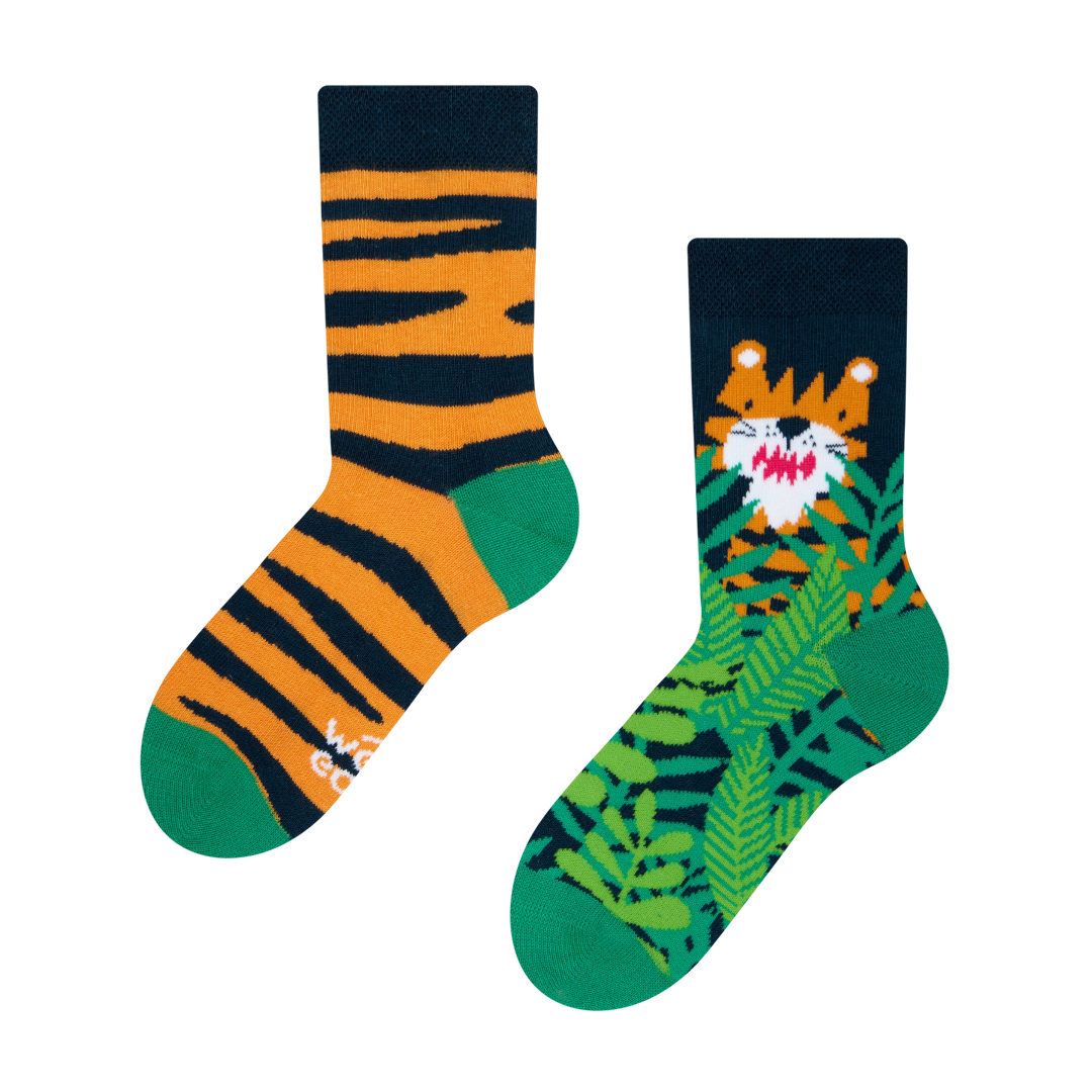 Calcetines infantiles alegres Tigre